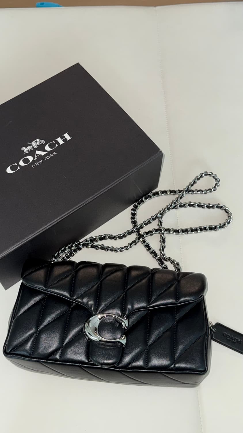 코치 더 태비백 퀼팅 블랙 새상품 상품이미지1