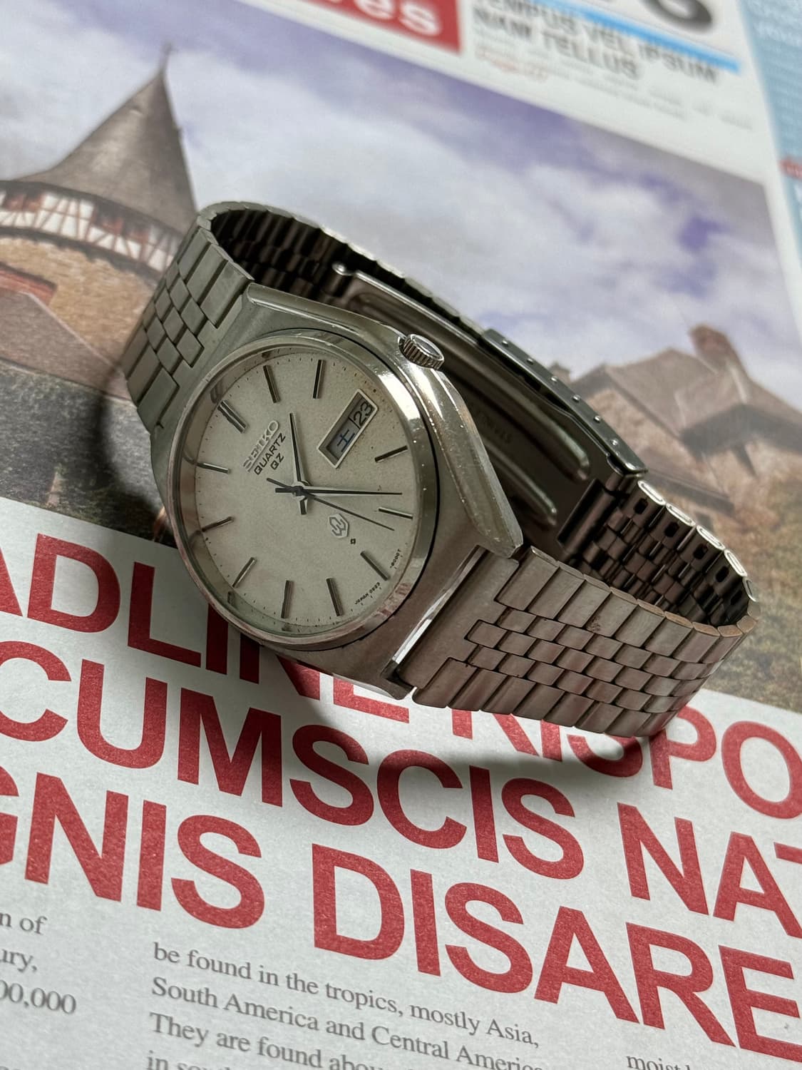 Seiko 세이코 QZ Quartz Day-Date Snow flake  상품이미지5
