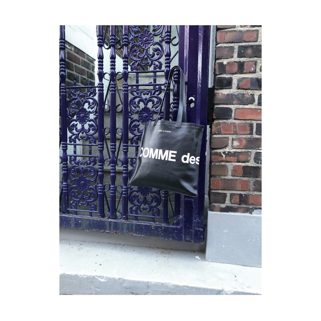 Comme des garcons Leather Logo Tote Bag 상품이미지4