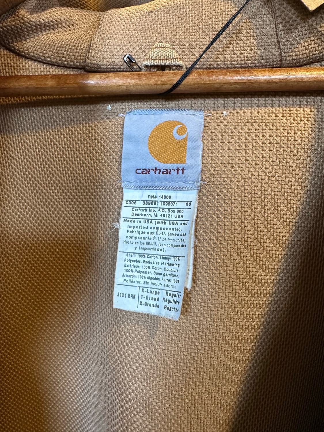 칼하트 디트로이트 페인팅 덕 액티브 워크자켓 made in usa 상품이미지9