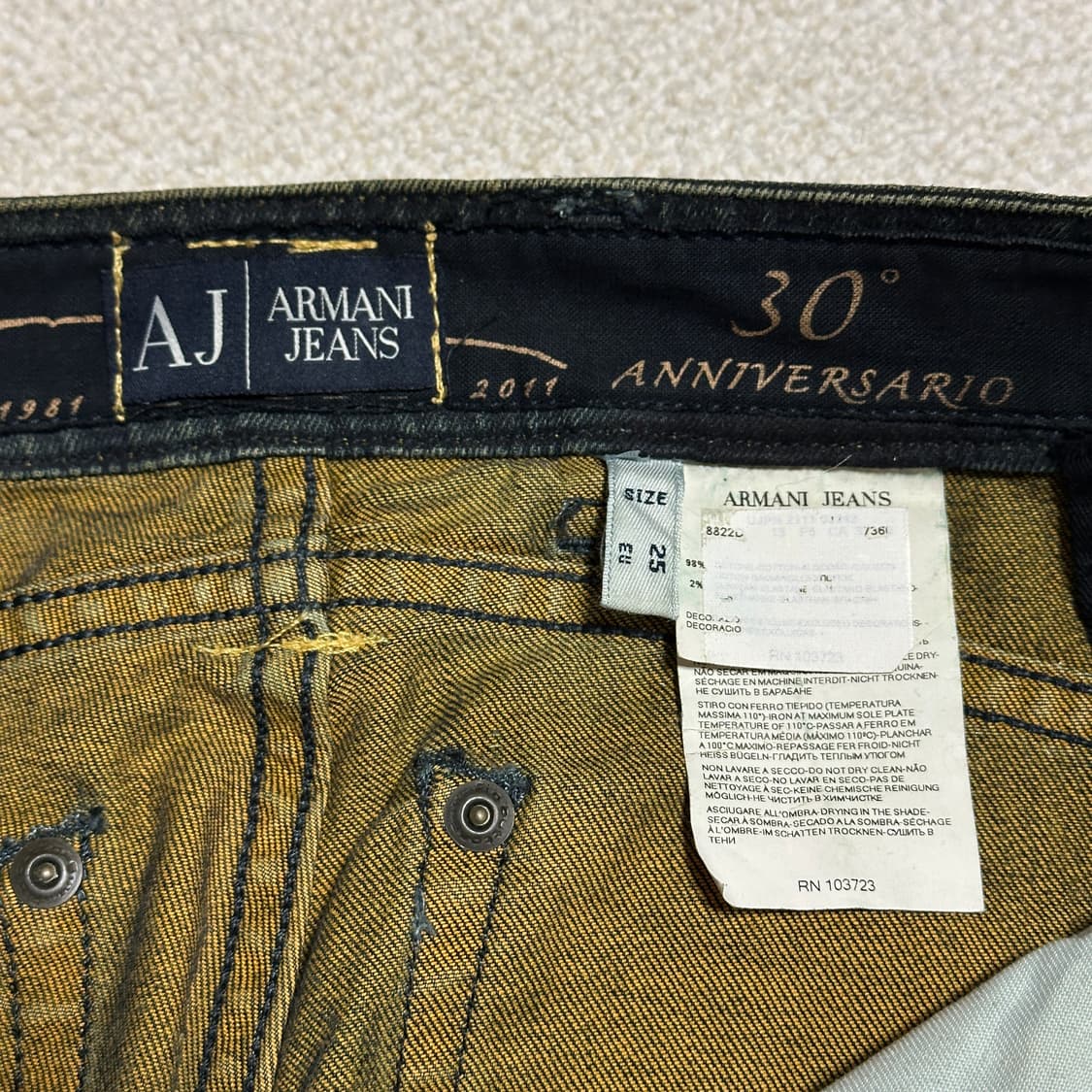 아르마니진 30주년 골든 블루 진 상품이미지7