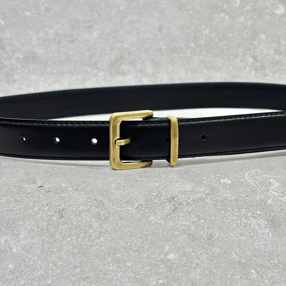 Oribell 새틴 골드 버클 이탈리아 소가죽 베이직 벨트 상품이미지6