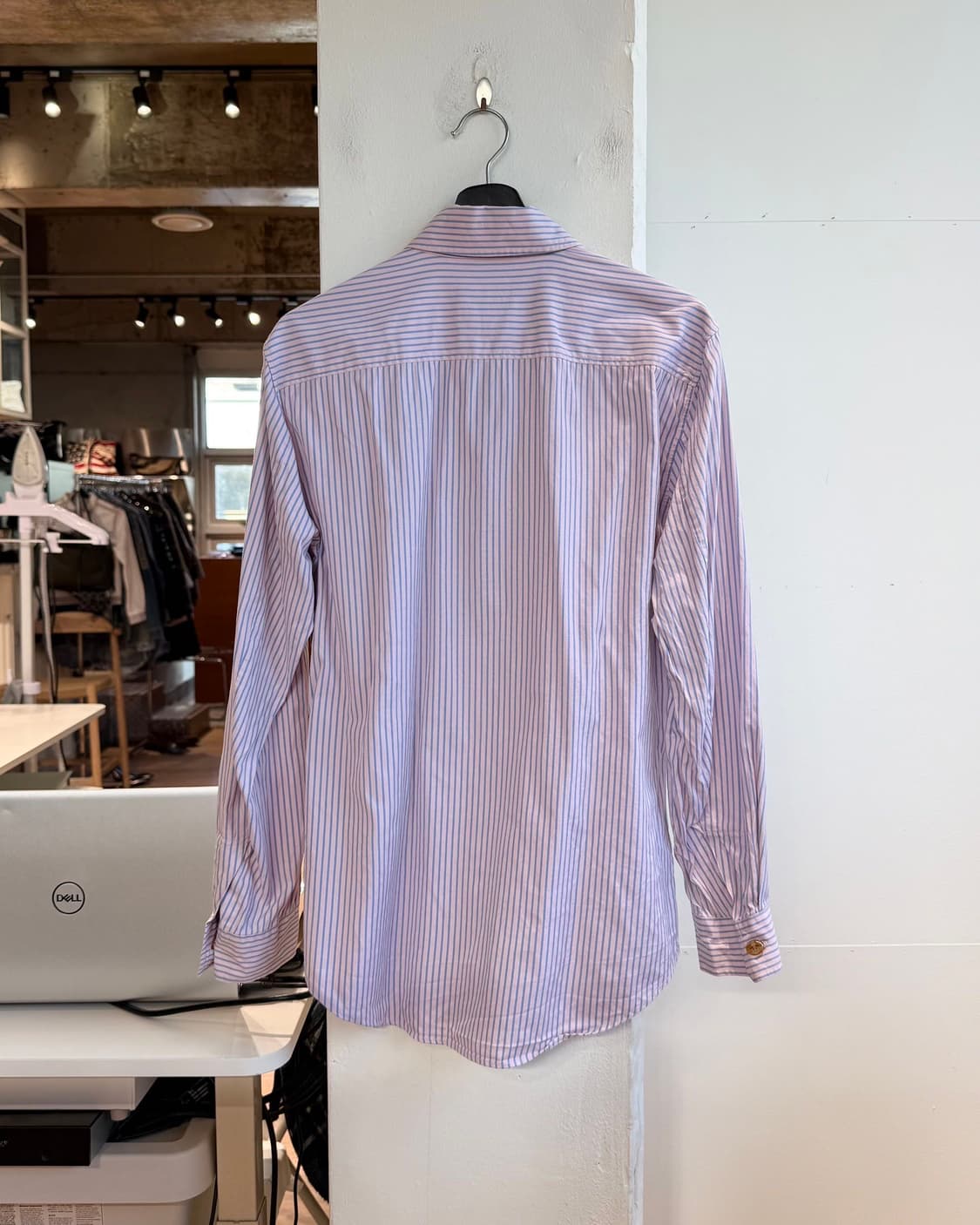 비비안웨스트우드 맨 핑크 스트라이프 orb자수 셔츠 상품이미지7