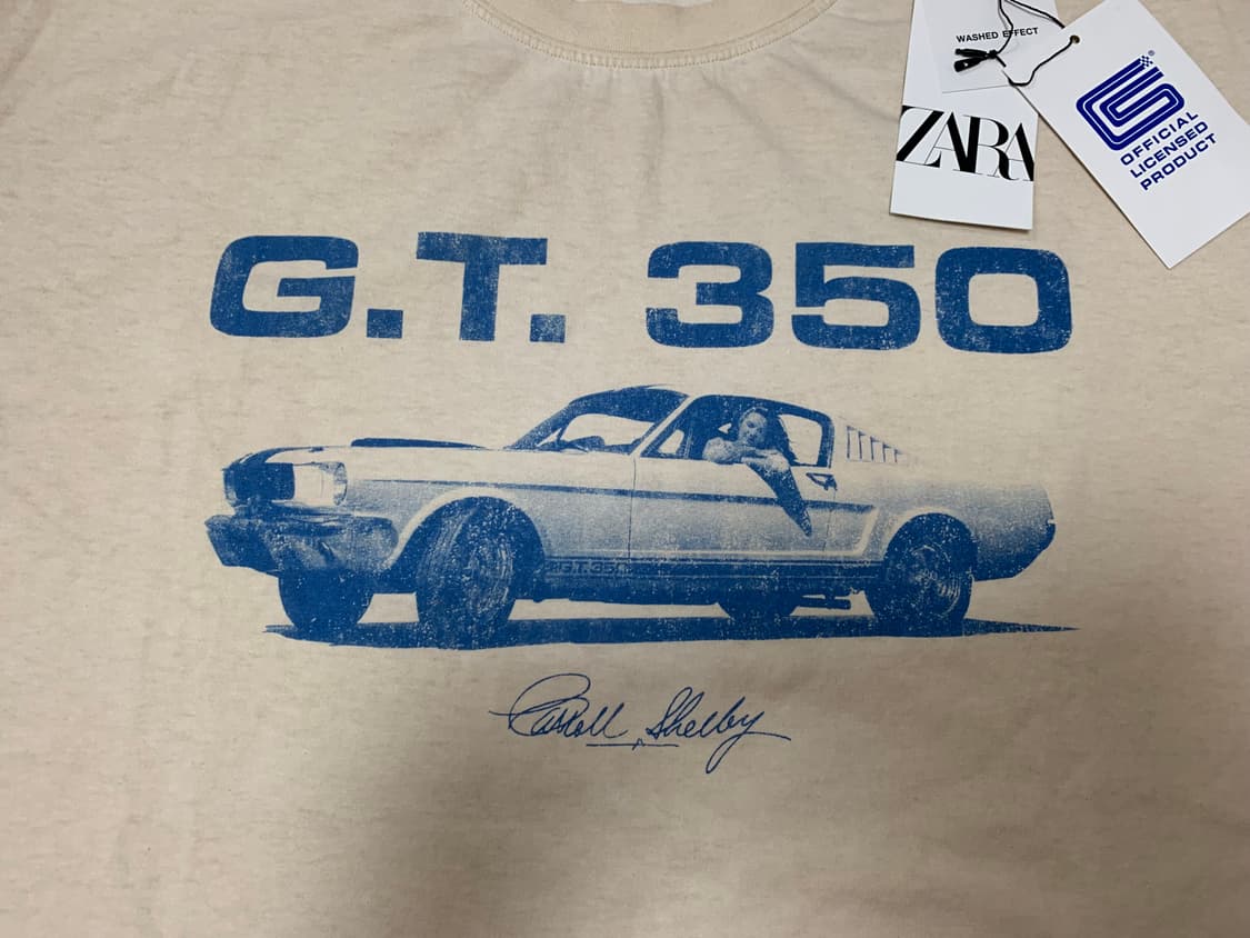 자라 G.T.350 SHELBYⓇ 셸비 빈티지 그래픽 반팔 티셔츠 상품이미지8