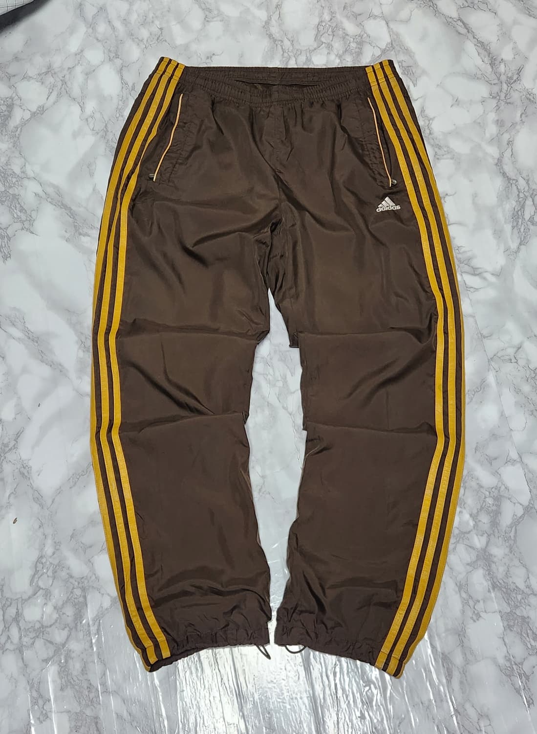 아디다스 삼선 브라운 트랙팬츠 바람막이 바지 상품이미지2