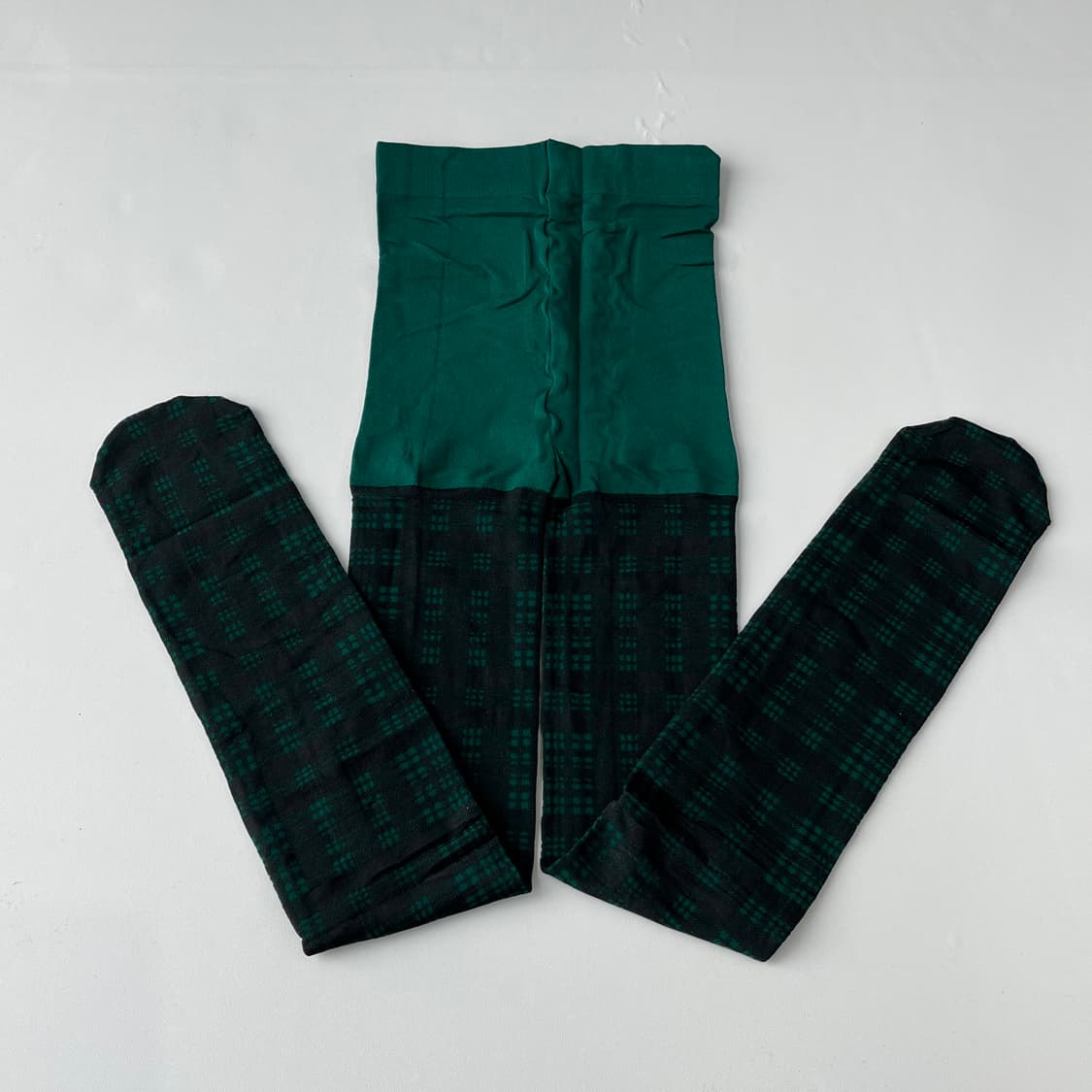 블랙그린 체크 110D 팬티스타킹 상품이미지3