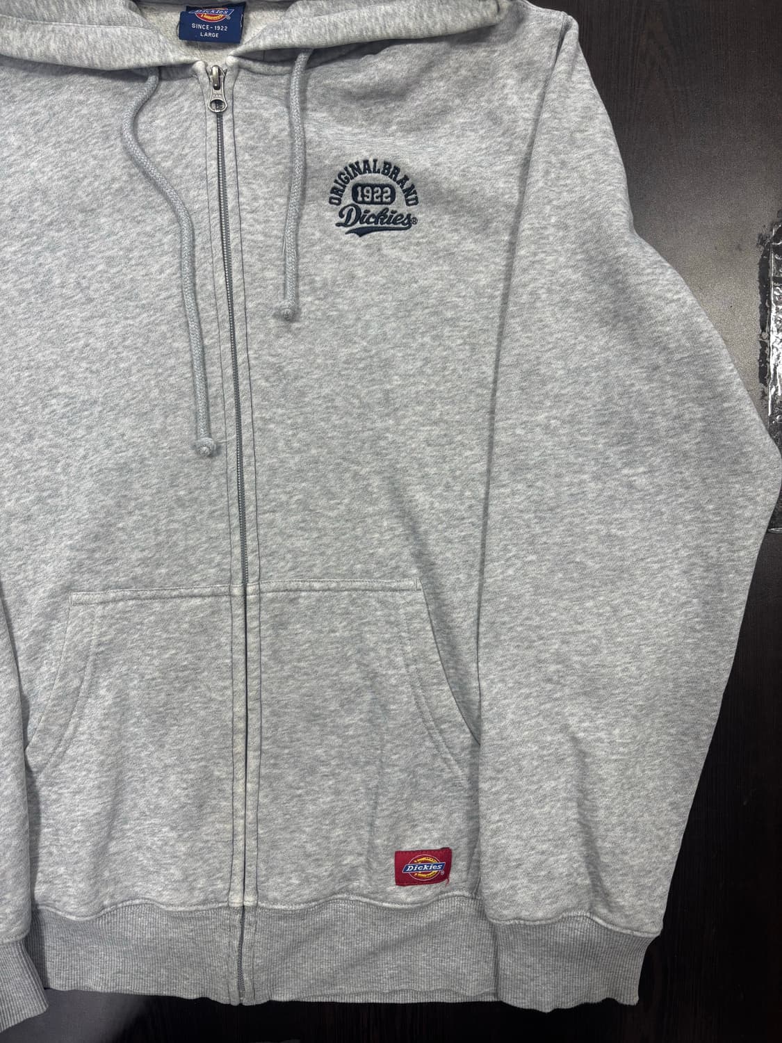 디키즈 기모 후드집업 회색 L 상품이미지3