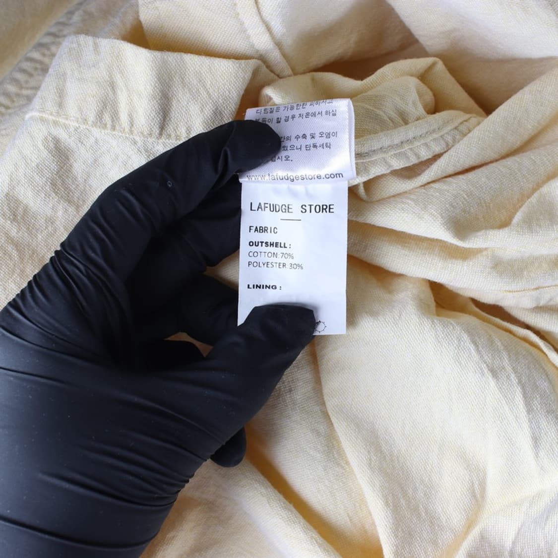 라퍼지스토어 하프 슬리브 코튼 셔츠 파스텔 옐로우 S 상품이미지6