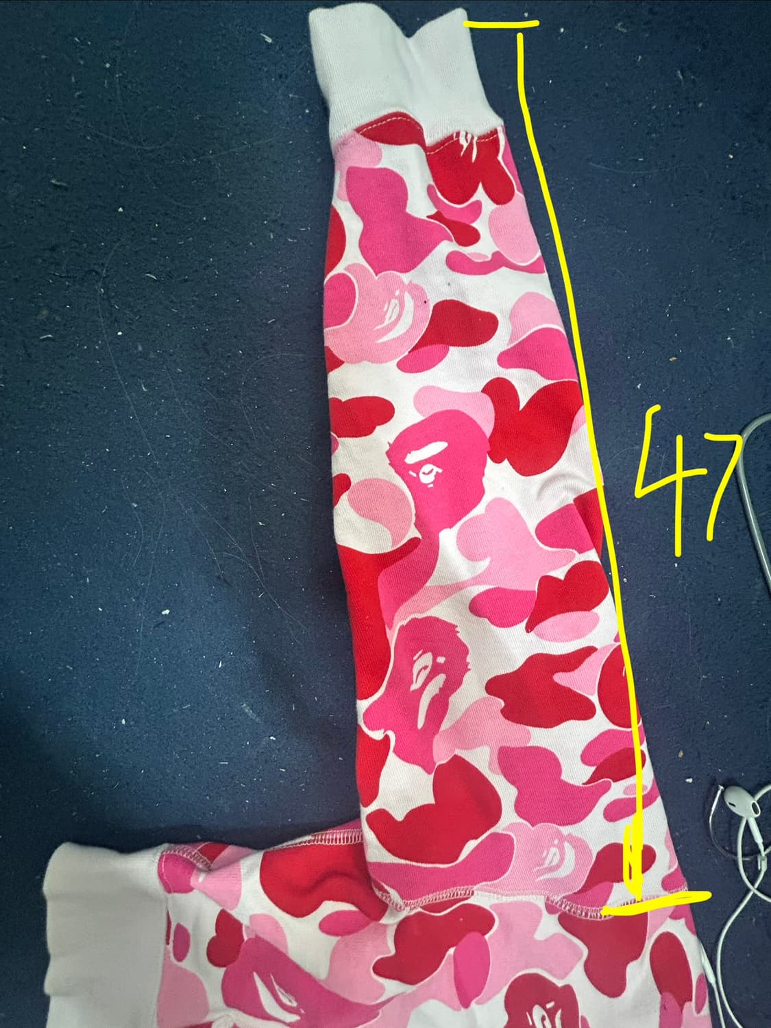 베이프 ABC카모 핑크 크롭 후드집업 상품이미지6