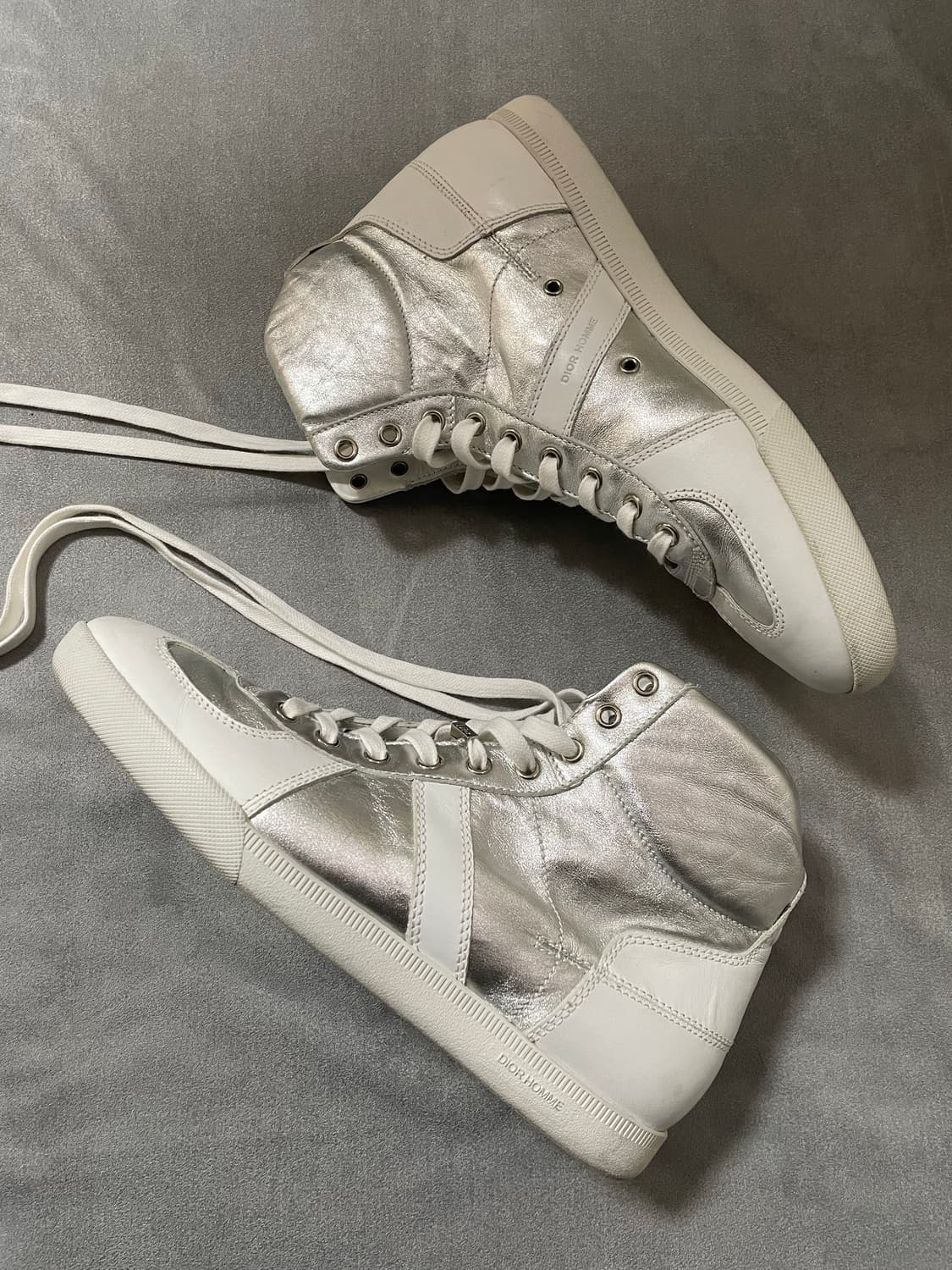 디올옴므 09ss 독일군 하이탑 실버 39.5 상품이미지1