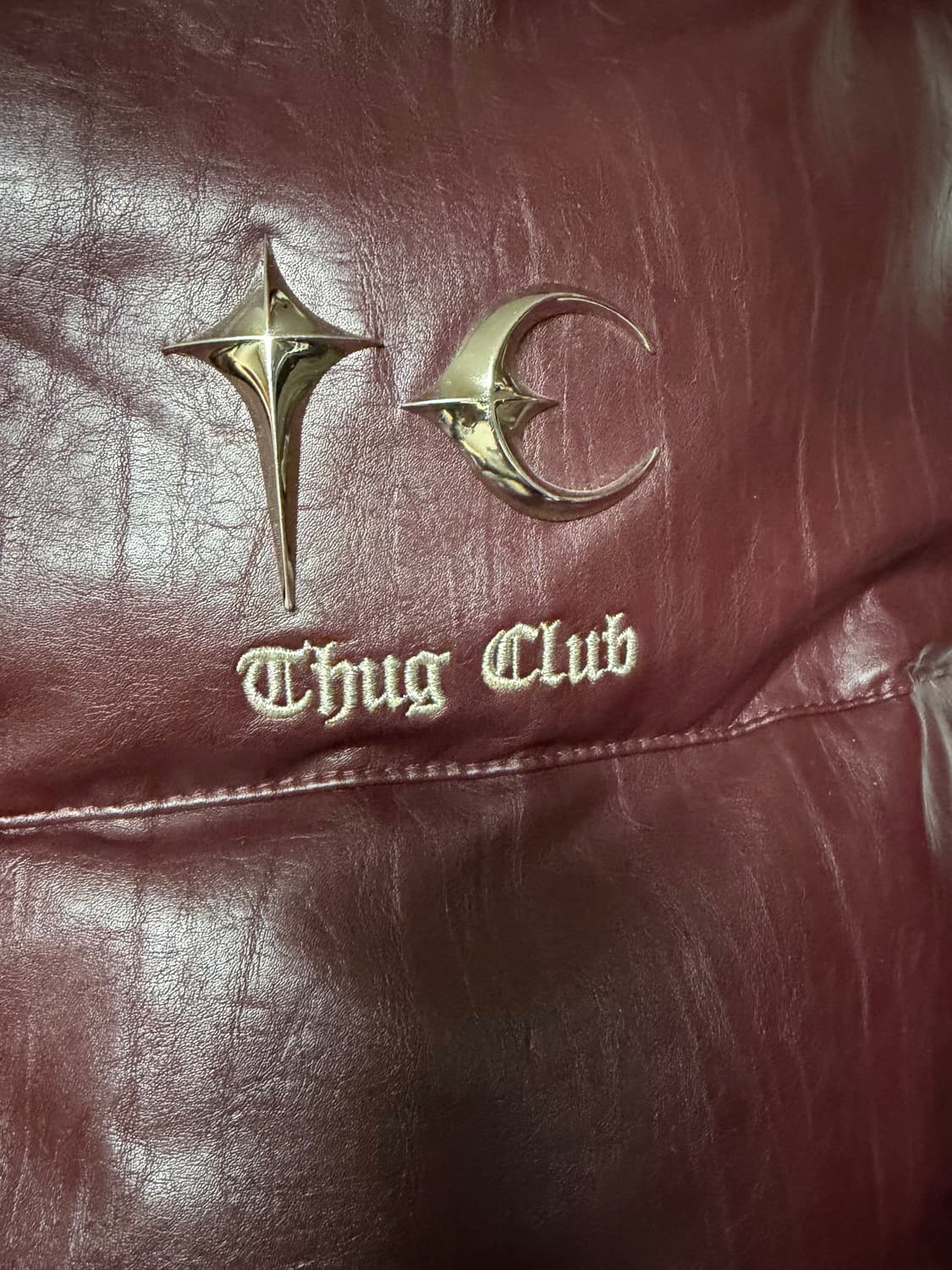 떠그클럽 레더패딩 버건디 3사이즈 상품이미지5