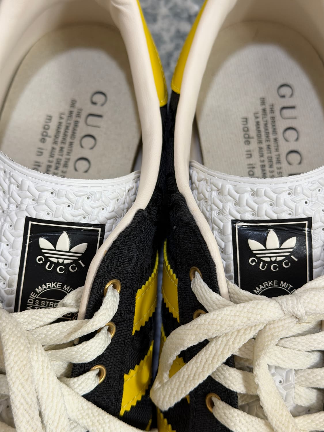 구찌 가젤 블랙 옐로우 9사이즈(280) 상품이미지5