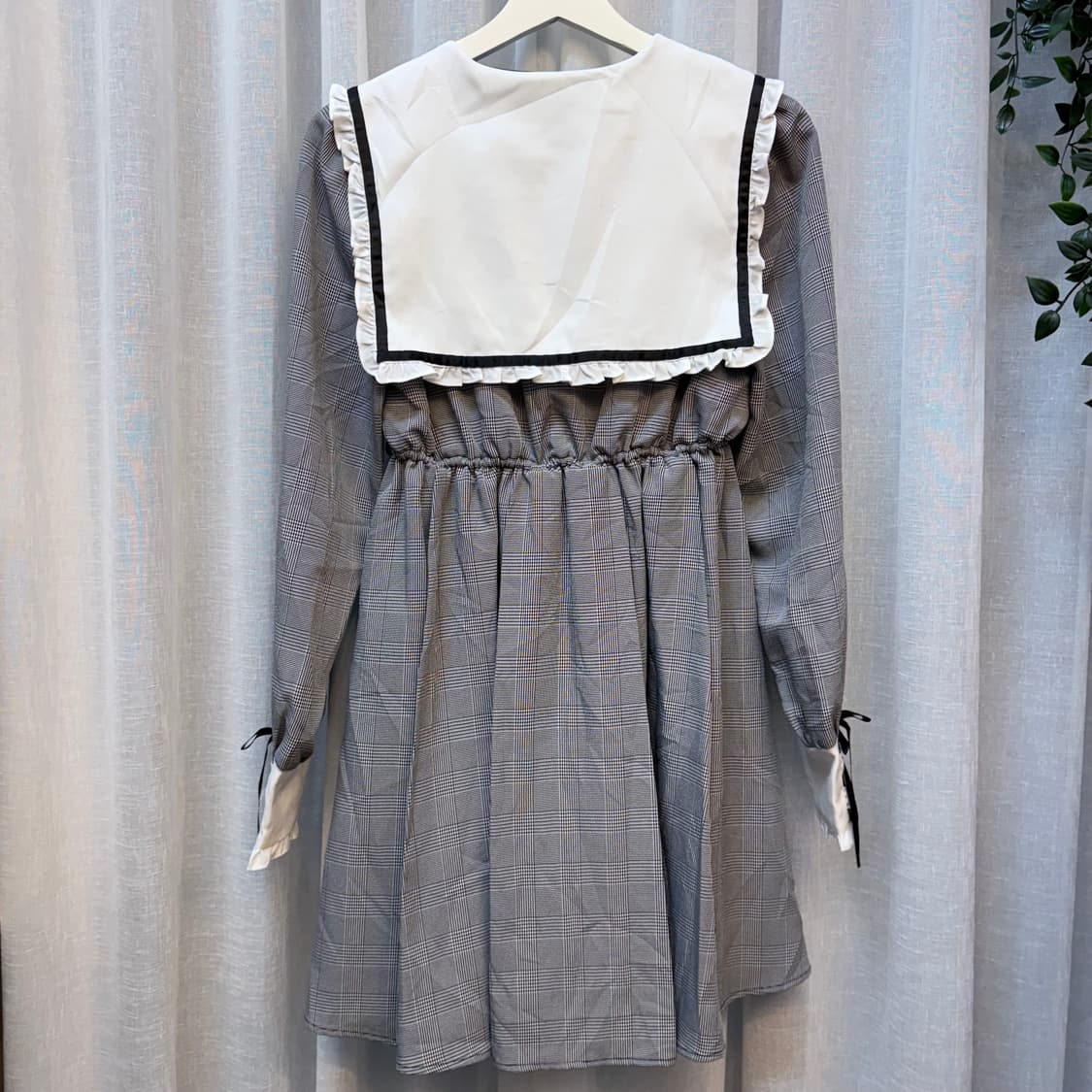 글랜체크 메이드 드레스 상품이미지5