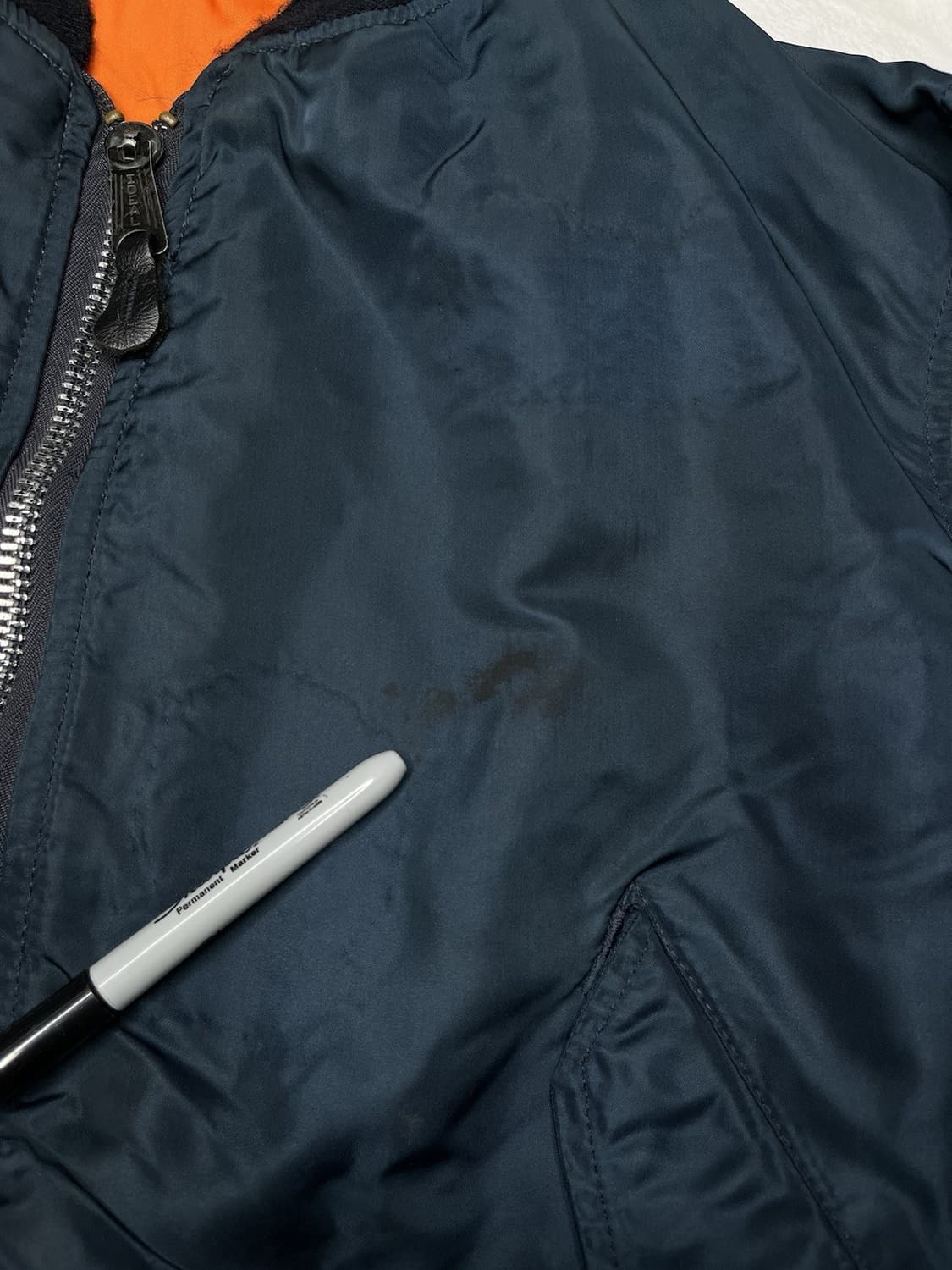 90s 미공군 납품용 알파인더스트리 MA-1 플라이트자켓 네이비 상품이미지8