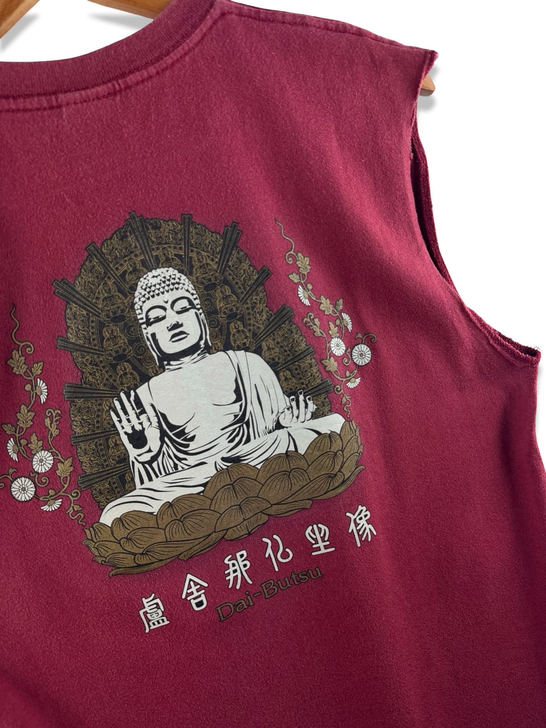 JPN 노사나불좌상 버건디 민소매 티2974 상품이미지4