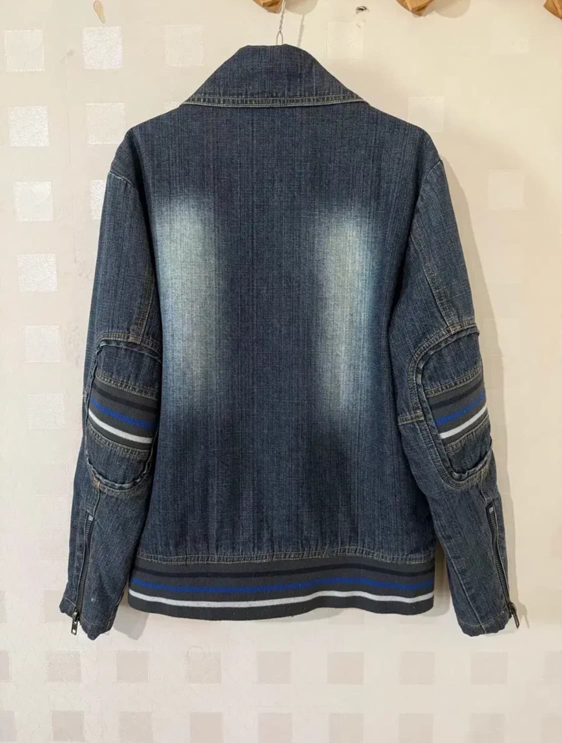 일본 빈티지 더블카라 데님 라이더자켓 상품이미지3