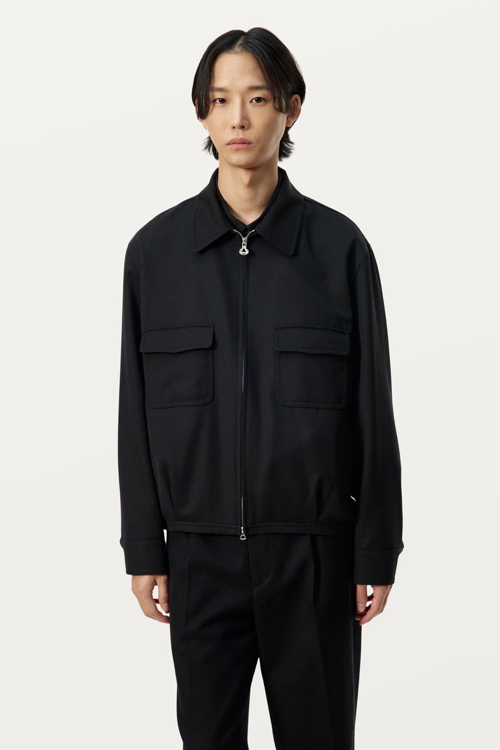 솔리드옴므 25fw 블랙 블루종 아웃 셔츠 48사이즈 상품이미지10