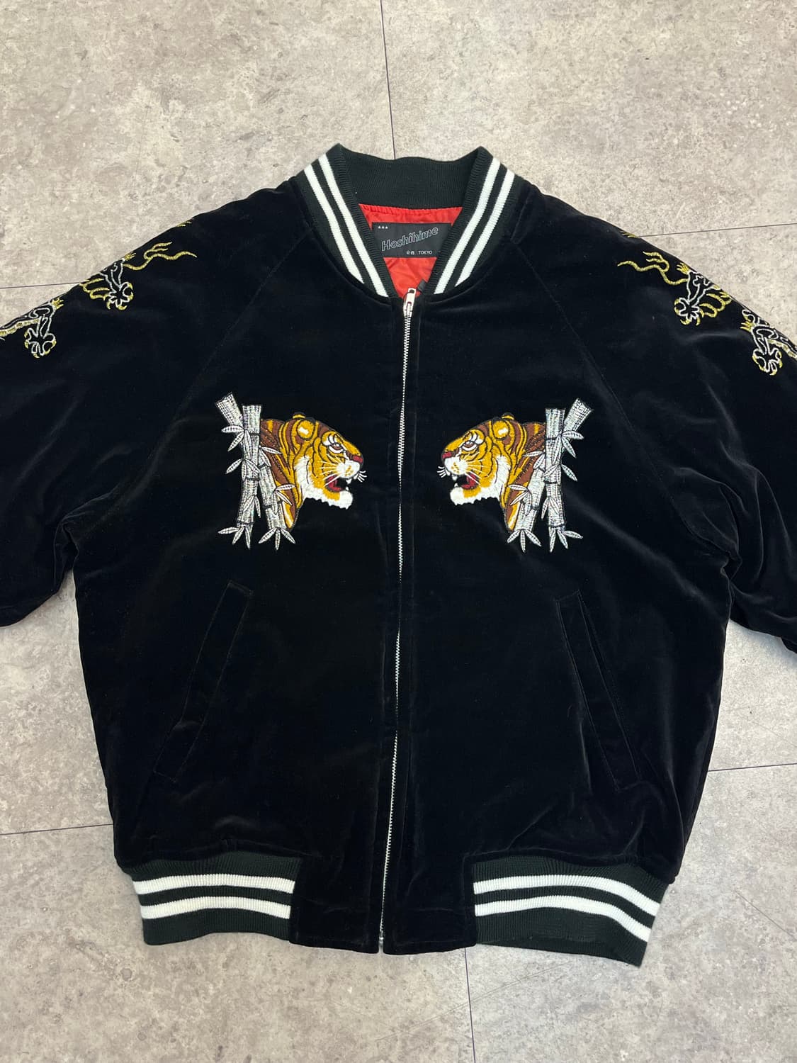 호시히메 벨벳 자수 스카잔 블랙 #csz2748 상품이미지4