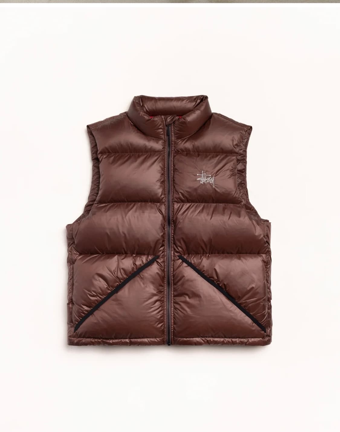 [XXL] 스투시 마이크로 립스탑 다운베스트_브라운 상품이미지1