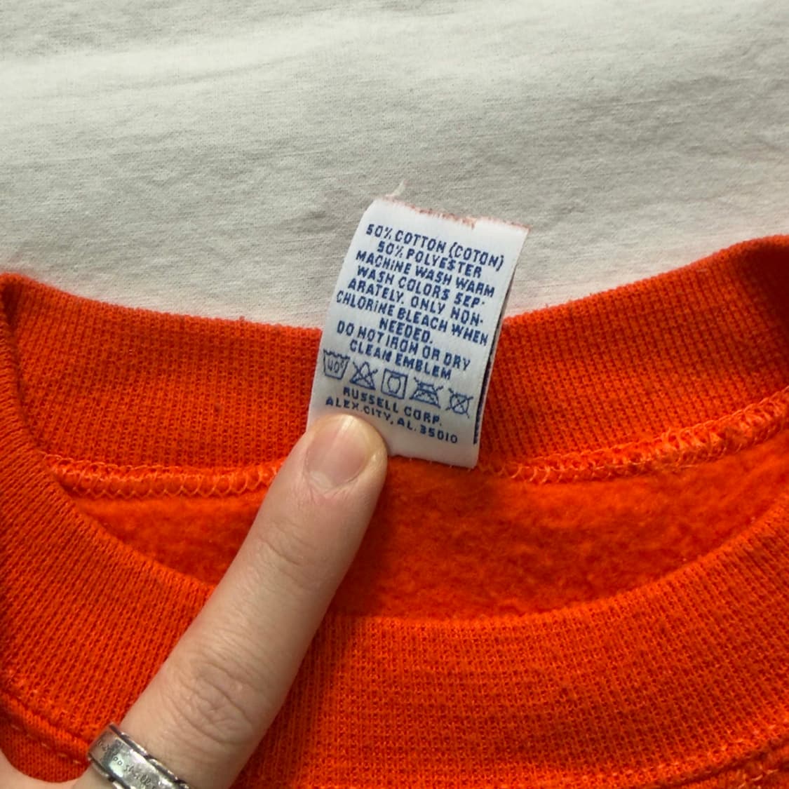 90s 러셀 에슬레틱 블랭크 스웻셔츠 USA 상품이미지5