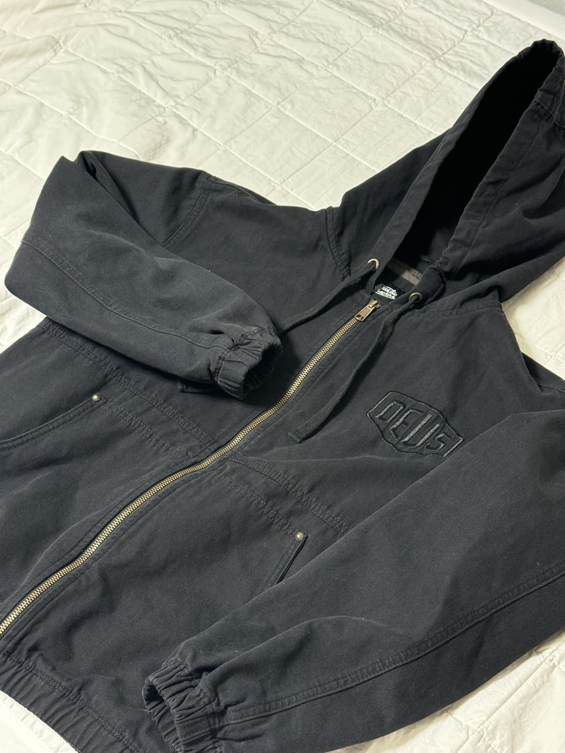 데우스 엑스 마키나 카펜터 후드 집업 자켓 블랙 상품이미지1