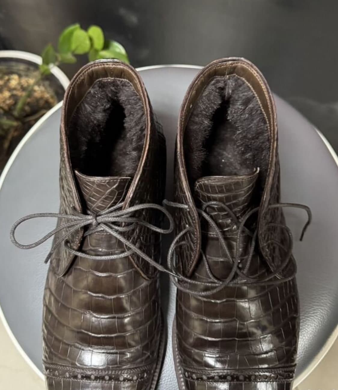 BRIONI 브리오니 데저트 부츠(크로커다일 스킨/라이닝-시어링)해외발송 상품이미지8