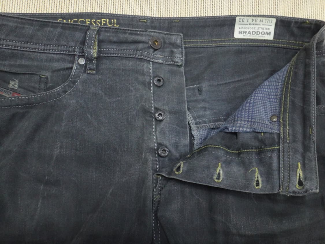 (34-35) 디젤 브래덤 0806Z 레귤러 슬림 데님 크롭 상품이미지7