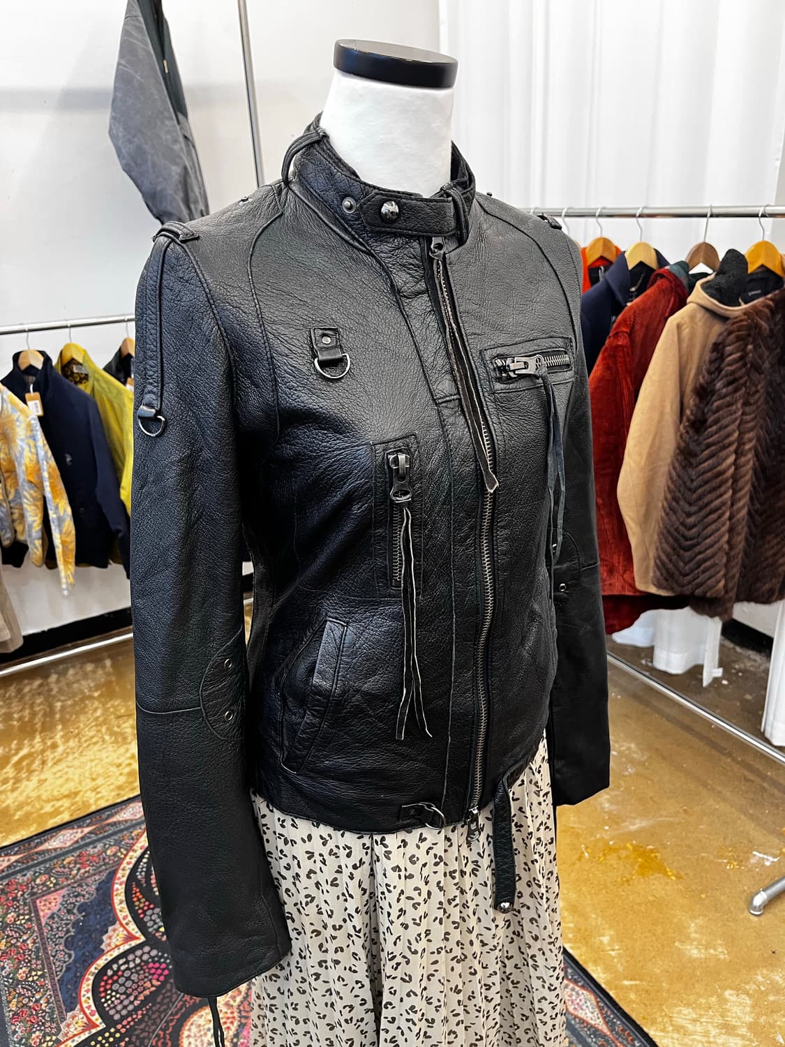 LAM CI 양가죽 레더 라이더 자켓 상품이미지1