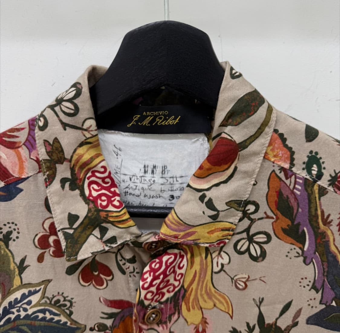 Archivio J.M. Ribot 플라워 패턴 버튼 셔츠 상품이미지2