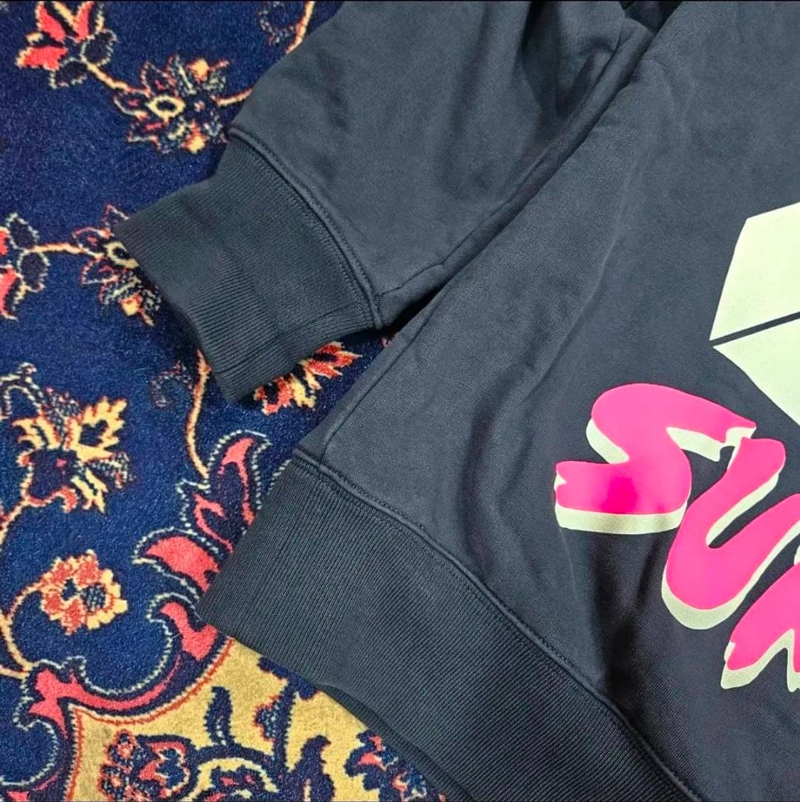 팔라스(PALACE) 믹스업 네이비 후드 티셔츠 L size 상품이미지4