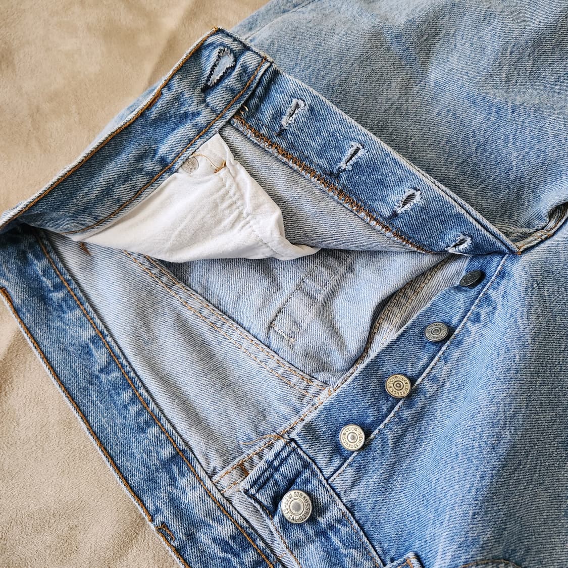 80s 빈티지 USA Levi's 리바이스 501 중청 W32 L32 상품이미지6
