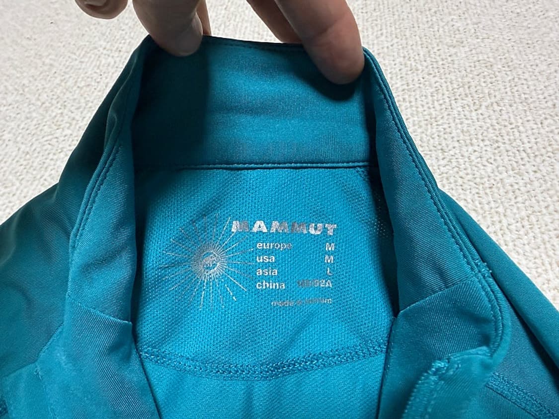 마무트 MAMMUT 반집업 등산티셔츠 여성용 95호 66사이즈 상품이미지3