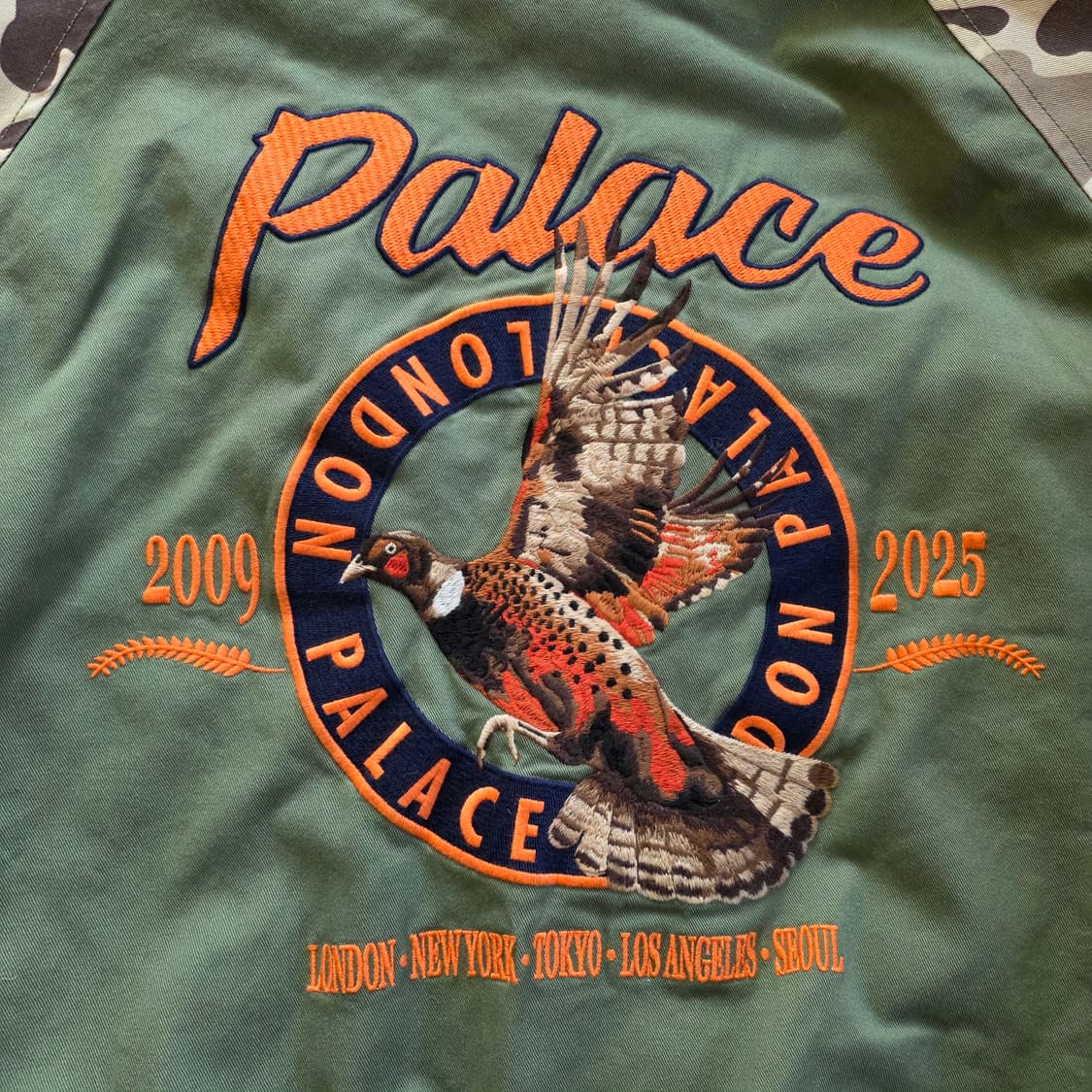 Palace 팔라스 25FW 희귀 꿩자수 아메카지 MA-1 자켓 점퍼 패 상품이미지3