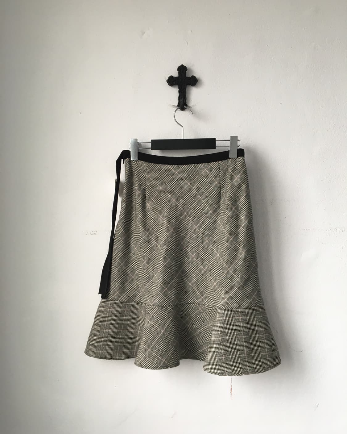 Check pattern wrap skirt 상품이미지2