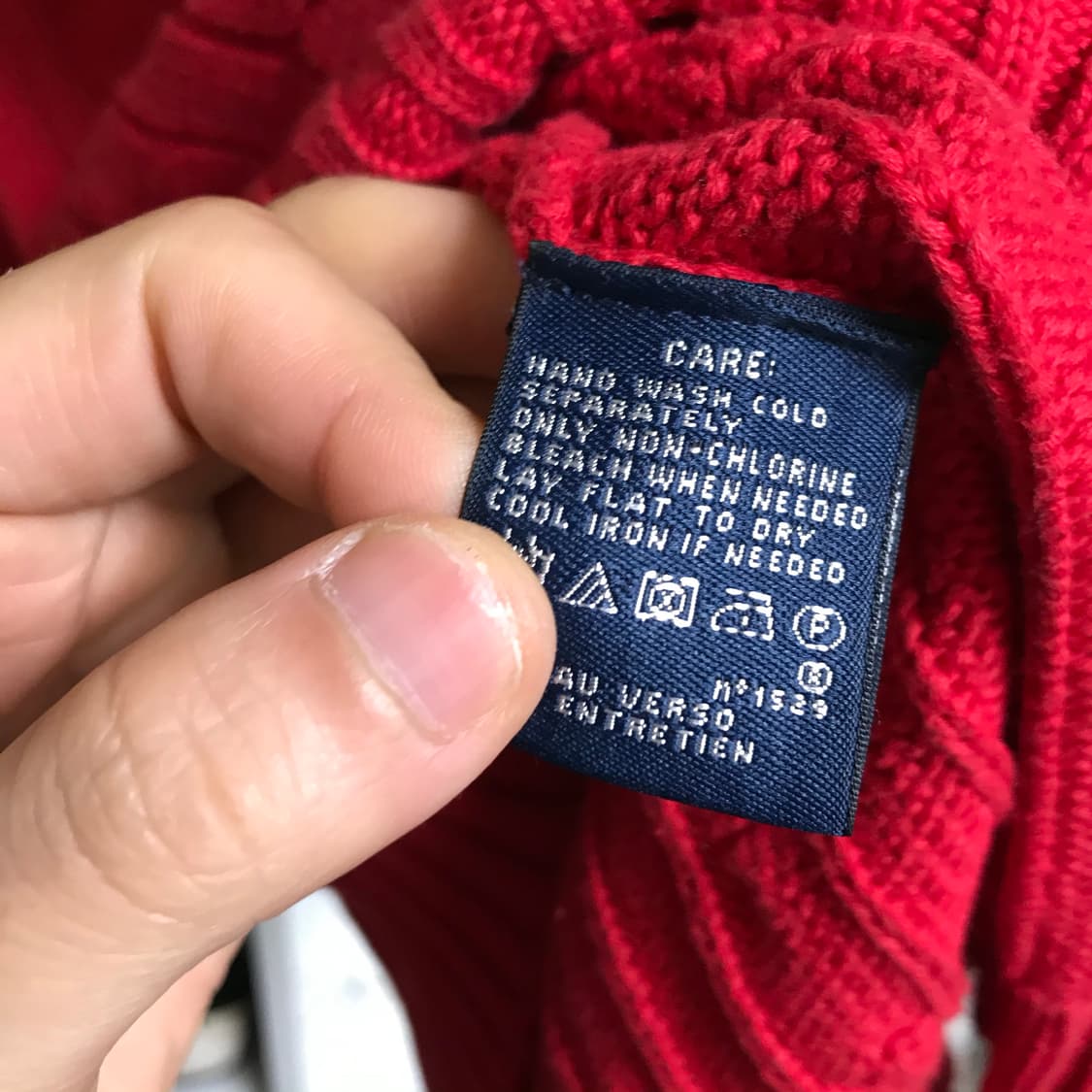 폴로 빨강 브이넥 여성니트 상품이미지4