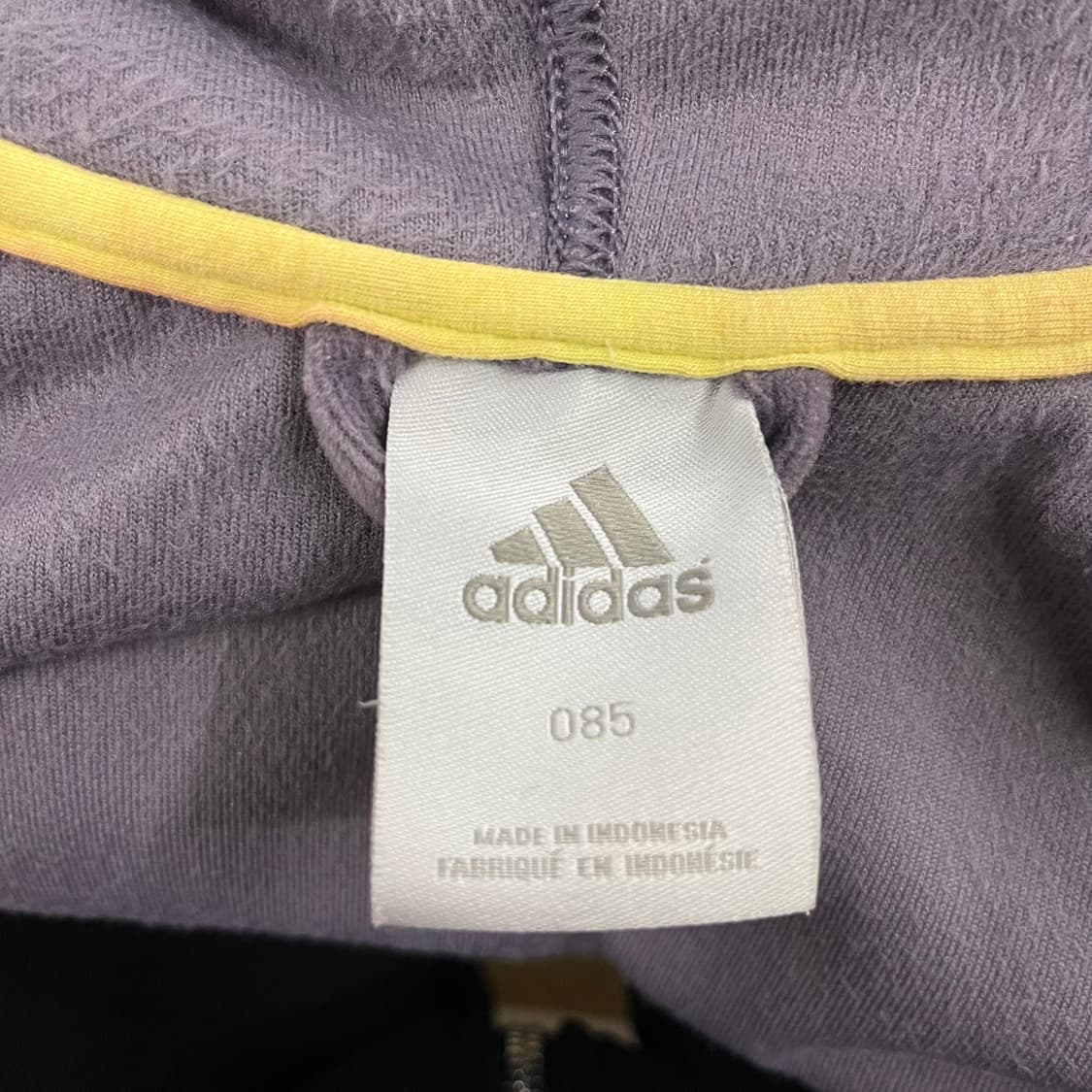 아디다스 퍼플 레몬 벨벳 브이넥 후플 후드집업 85 상품이미지5