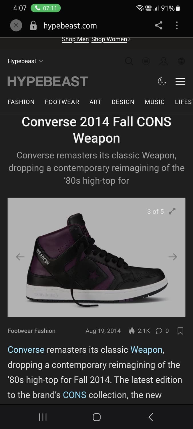 2014 F/W컨버스 CONS 웨폰(Converse CONS Weapon 상품이미지1
