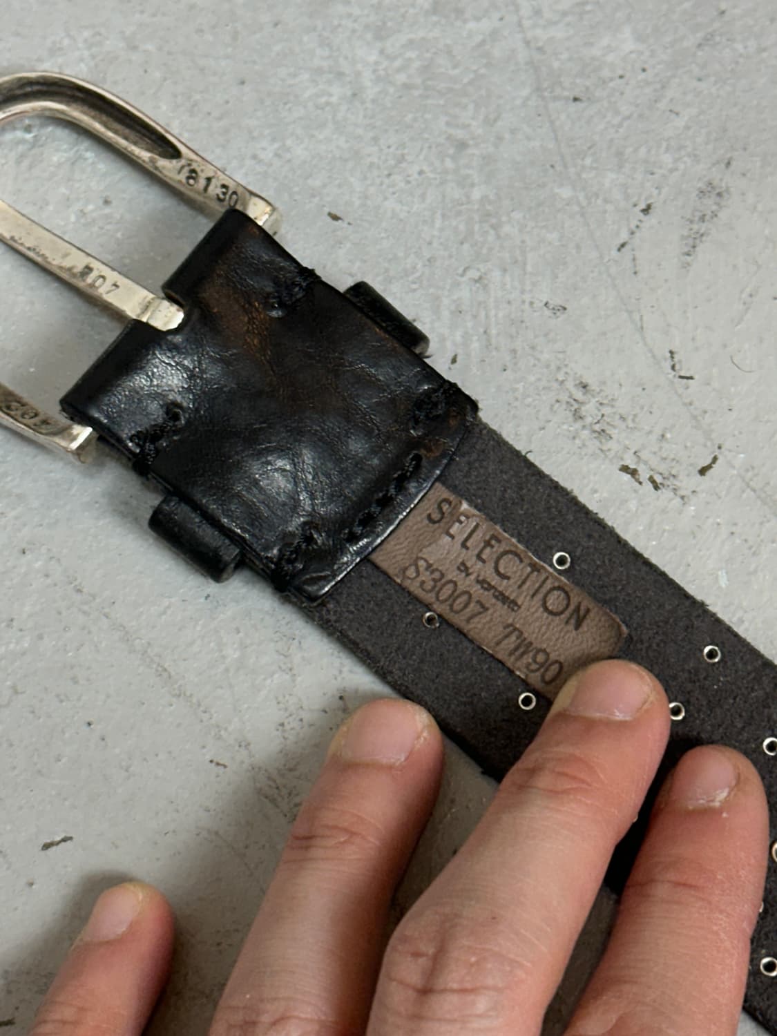 90's 레더 스터드 벨트 빈티지 웨스턴 벨트 상품이미지7