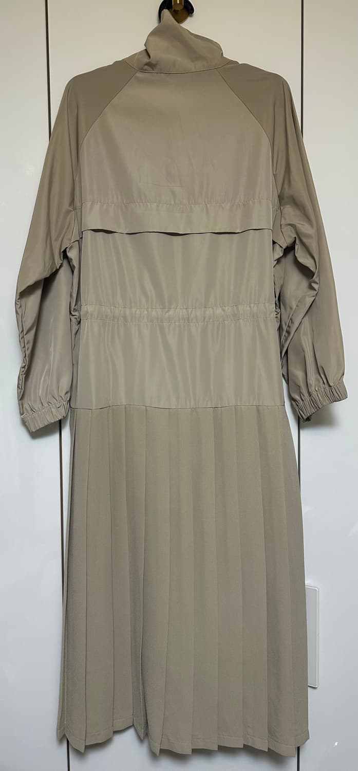 셀렉샵하프넥 플리츠 롱 원피스 카키 베이지 상품이미지5