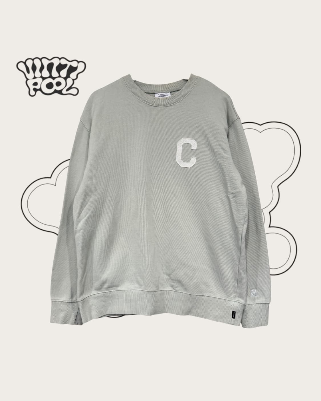 커버낫 C로고 맨투맨 티셔츠 XL 민트 상품이미지1