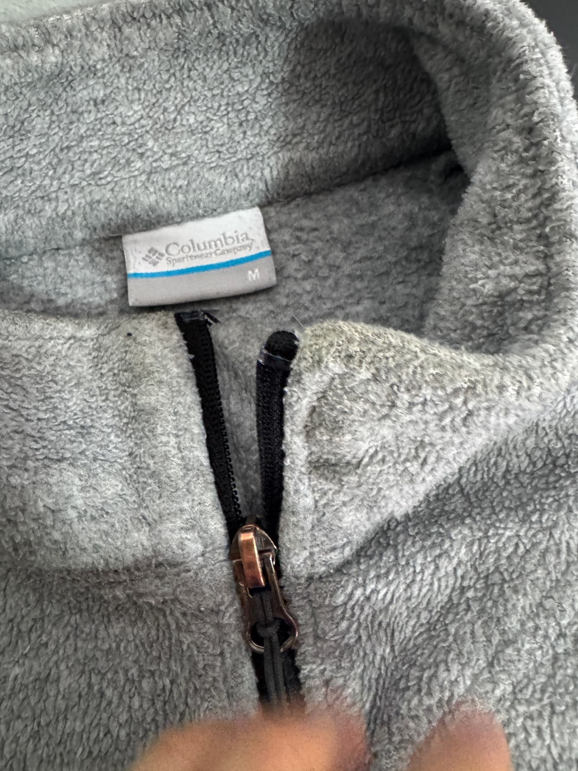 여성 컬럼비아 밑단 스트링 플리스 집업 자켓 M 그레이 상품이미지3