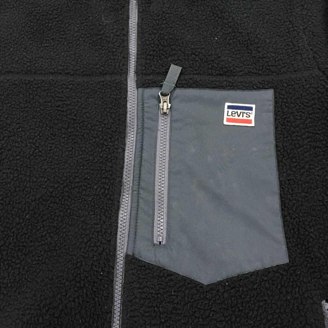 투티/0288 리바이스 플리스 오리지널 집업 블랙 후리스 반폴라 상품이미지4