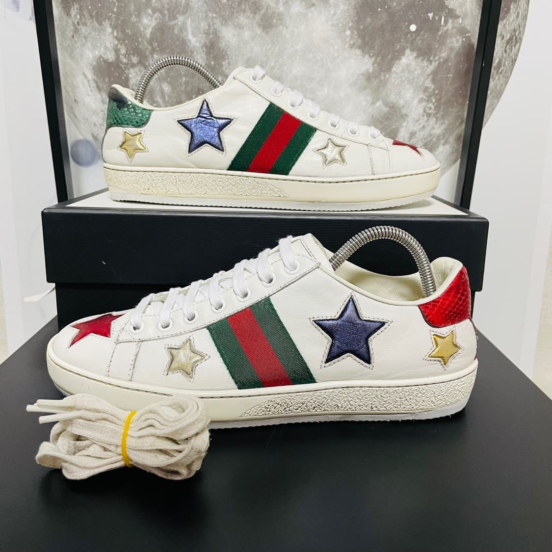 정품 37.5) 구찌 별 스타 에이스 스니커즈  상품이미지1