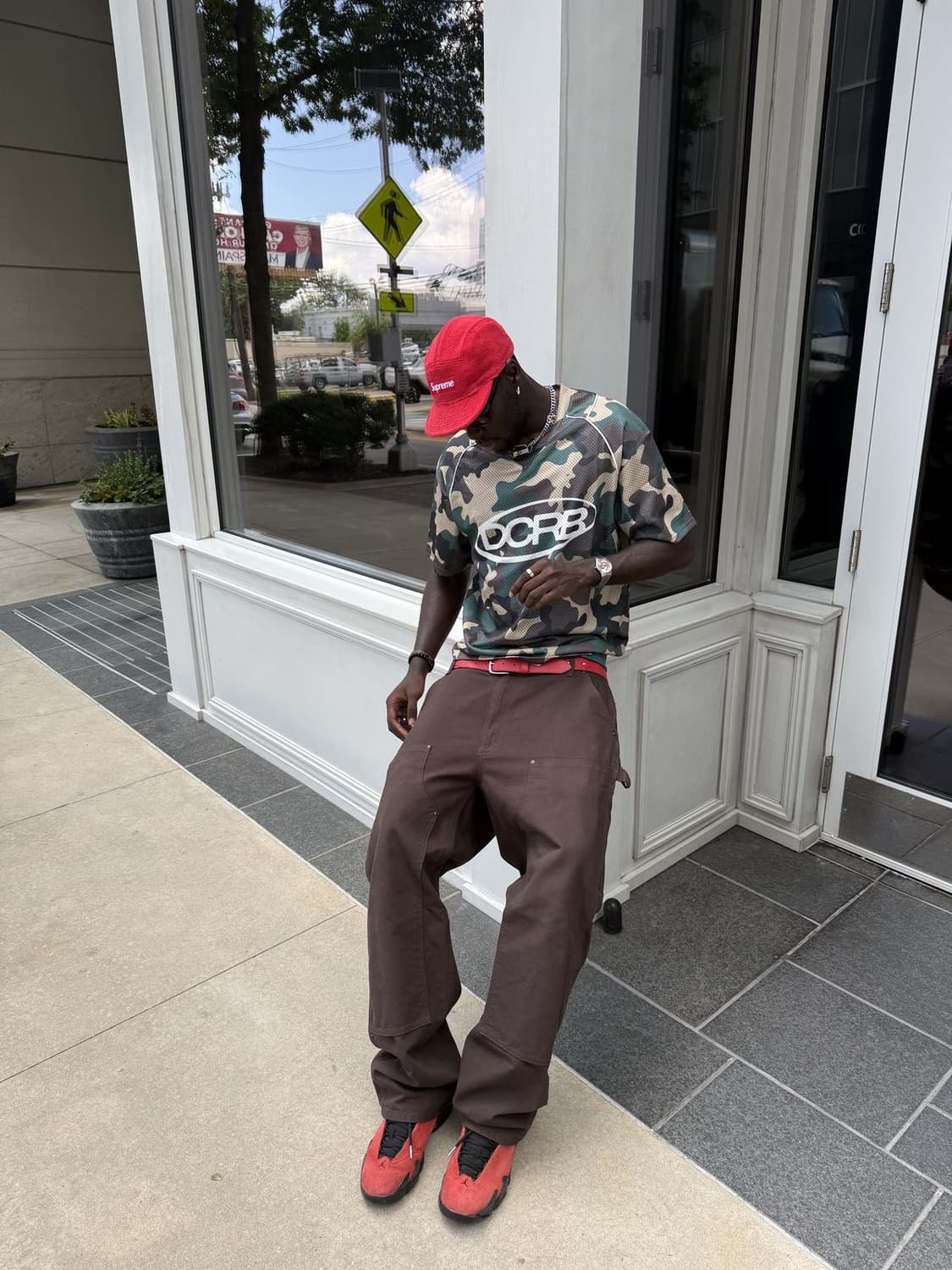 슈프림 워시드 치노 트윌 캠프캡 레드 - 24SS 상품이미지9