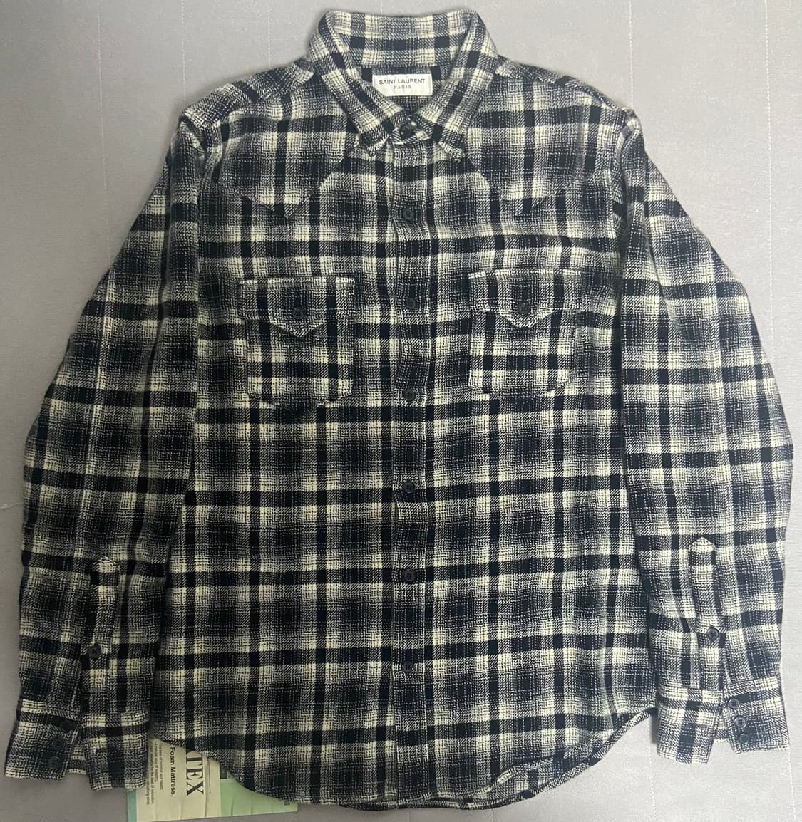 생로랑 에디시즌 블랙 울셔츠 L 상품이미지1