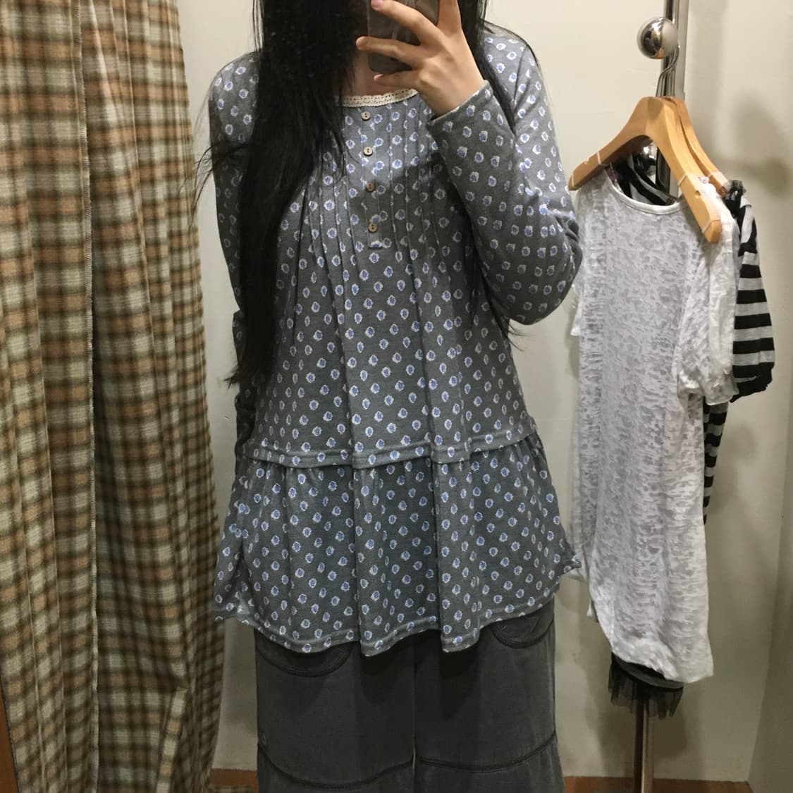쿄도빈티지 셔링 블라우스 상품이미지3