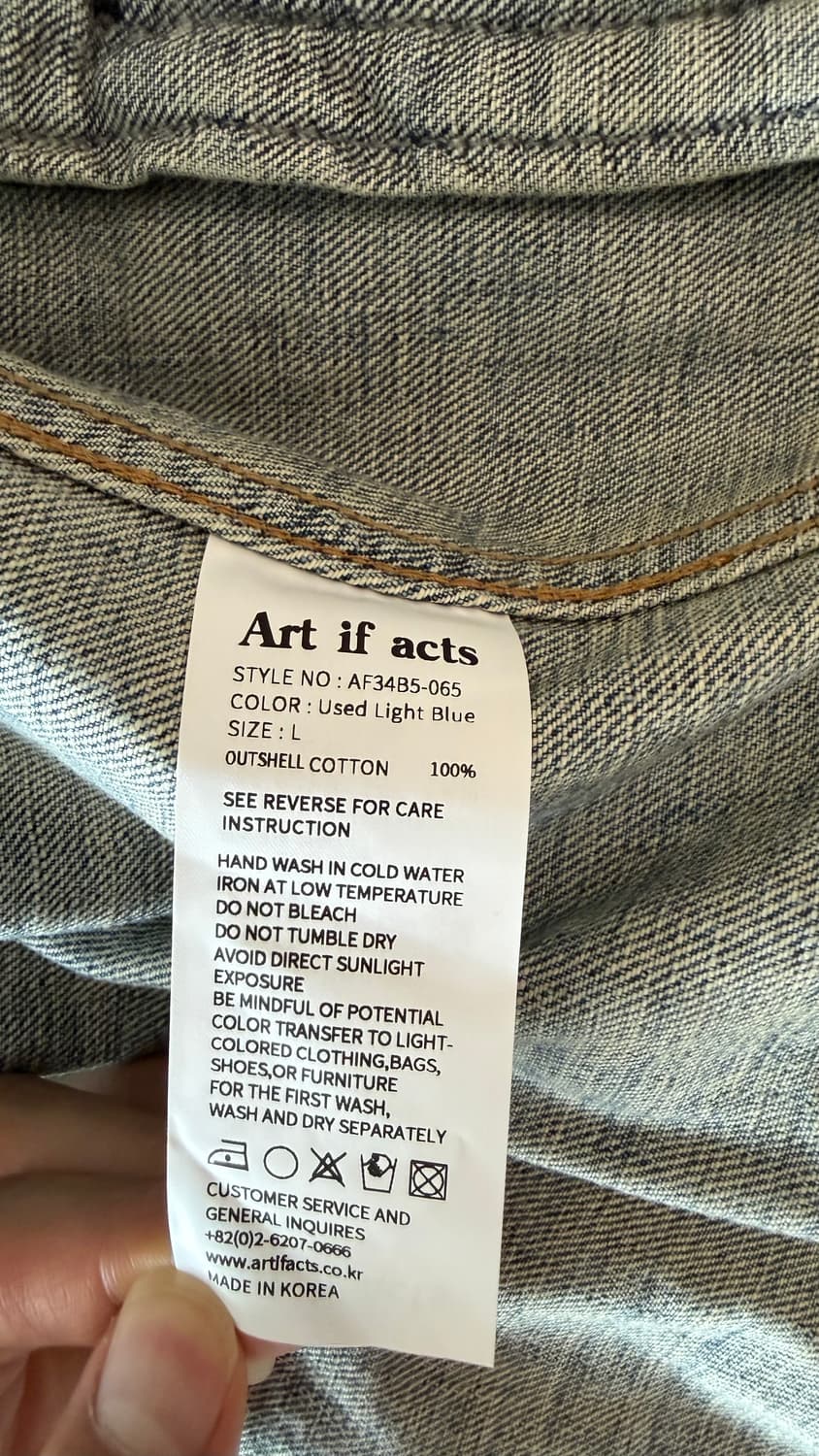 아트이프액츠 Painted Denim Trucker_Used Light  상품이미지4