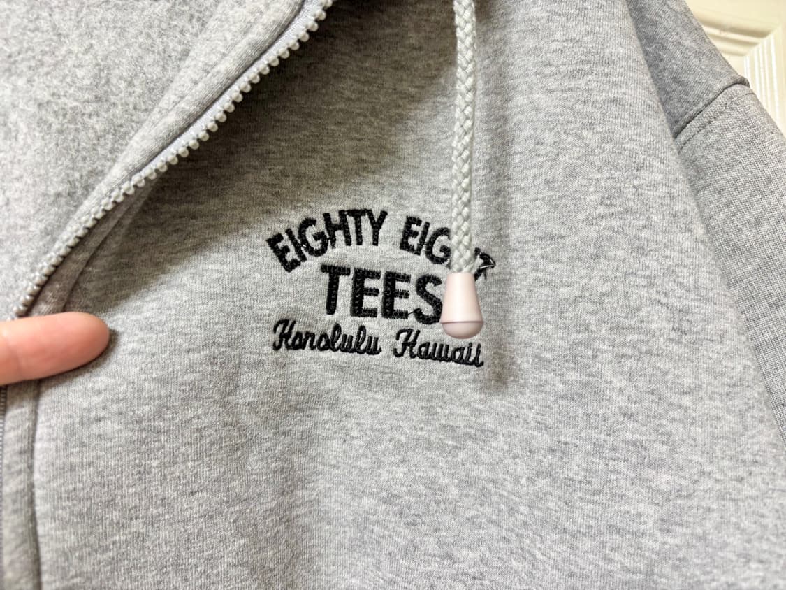 88 eighty eight 기모 집업 스웻 후디 새제품 미국산 상품이미지4