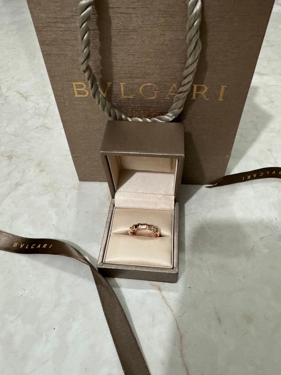 불가리 세르펜티 바이퍼 반지 18K 로즈골드 남녀공용 사이즈18 상품이미지1