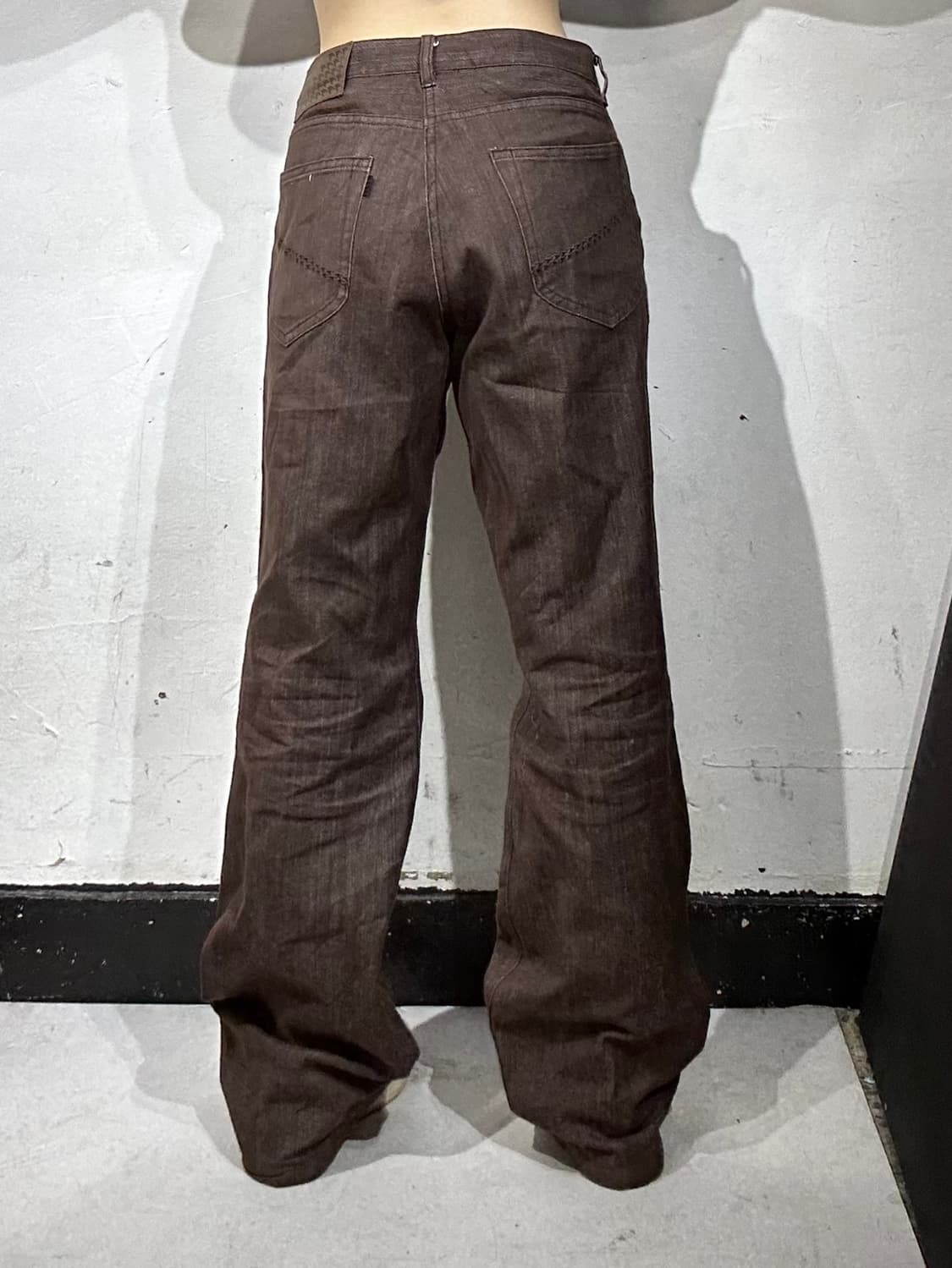 빈티지 Durban 버건디 브라운 와이드 팬츠  상품이미지3